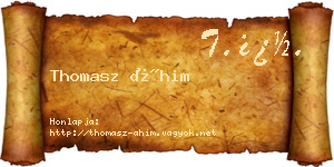 Thomasz Áhim névjegykártya